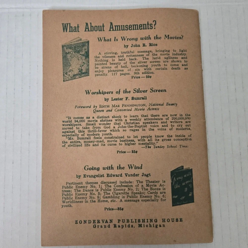 Vintage Whats Wrong With The Dance Booklet John R Rice Zondervan Religious Tract